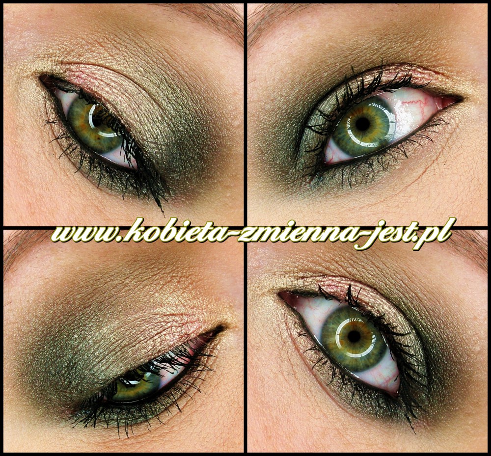 makijaż make up blog zieleń khaki róż złoto wieczorowy sleek oh so special vintage romance catrice 600 blackwood forest