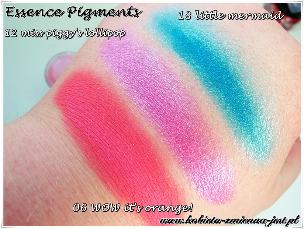 Essence Pigments 06 12 18 swatche blog real foto kolorowe pigmenty