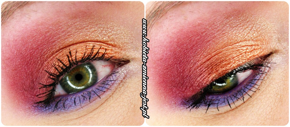 makijaż make up sleek the original vintage romance paraguaya technic electric copper purple orange green eyes blog