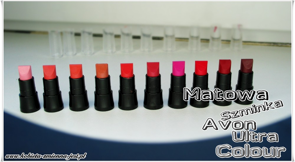 Matowa szminka Avon Ultra Colour blog swatche real foto kolory na żywo wszystkie kolory recenzja