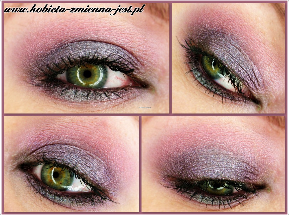 makijaż smokey eyes fiolet purple violet graphite make up wieczorowy inglot blog dla zielonych oczu makijaż oczu