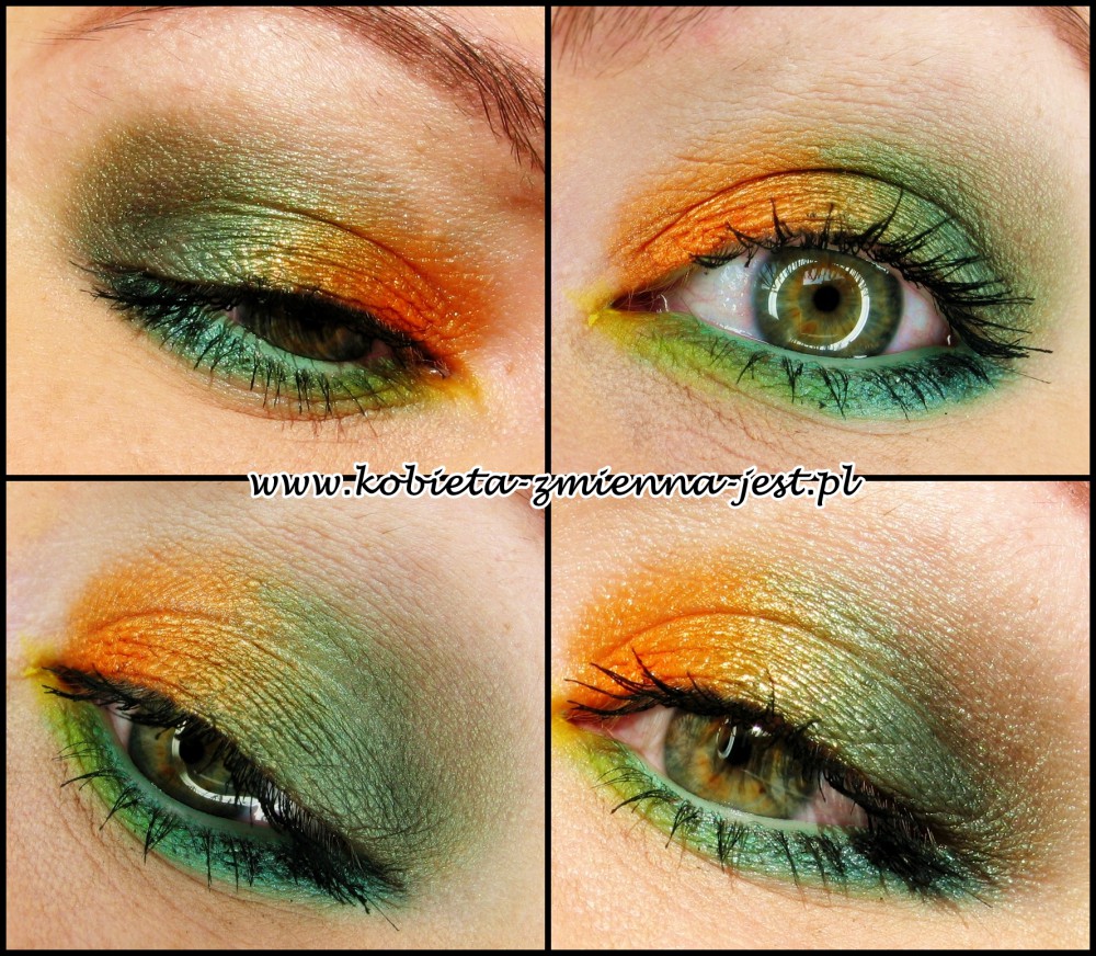 paletka sleek curacao jak zrobić makijaż blog swatche tropikalny make up iguana orange green mint
