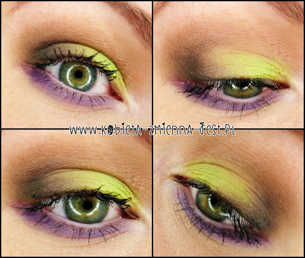 makijaż make up matte matowy zieleń green fiolet violet purple brąz neutral naturalny blog miyo toxic 28 eyes