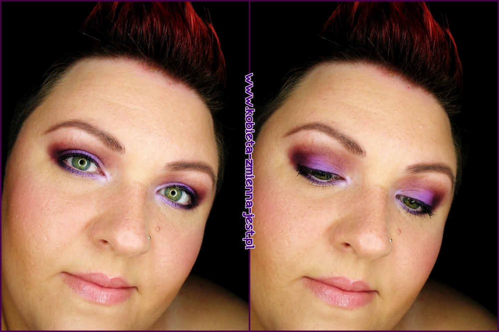 makijaż make up fiolet fiolety burgund oberżyna lawenda blog dzienny makijaż dla zielonych oczu dla brązowych oczu hean 807 808 880 809 821 blog