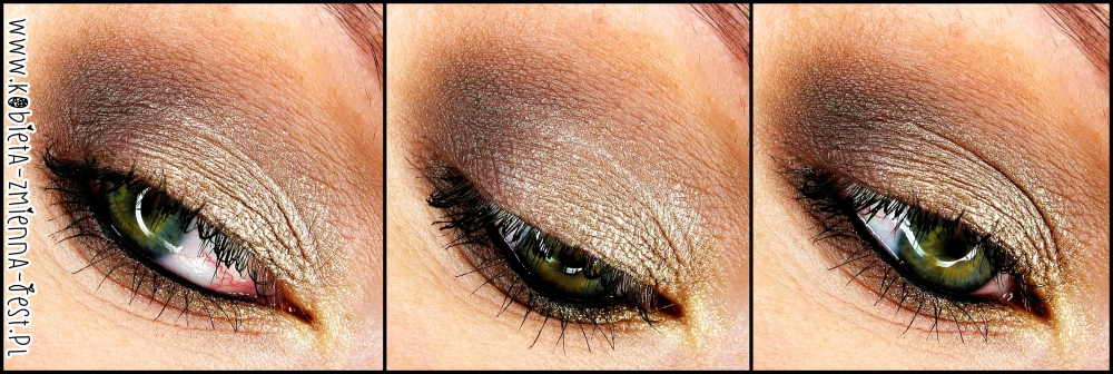 makijaż make up gold black brown złoto stare złoto brązy czerń wieczorowy makijaż klasycznie hean 838 inglot catrice blog eyes