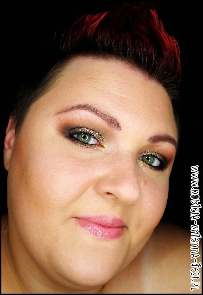 makijaż make up gold black brown złoto stare złoto brązy czerń wieczorowy makijaż klasycznie hean 838 inglot catrice blog face