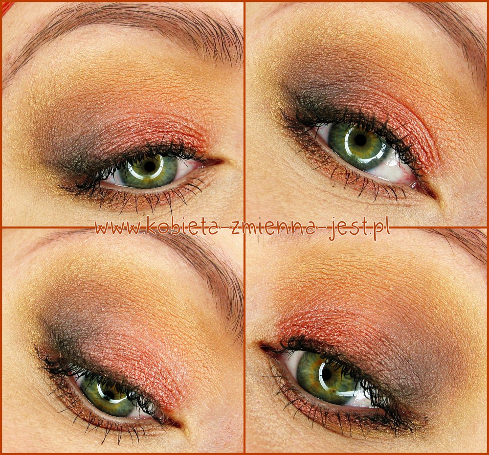 makijaż make up sleek safari sleek jewels copper orange mustard inglot blog eyes