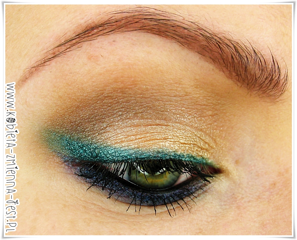 makijaż make up blog beautyblog sleek au naturel sleek jewels kocie oko w kolorze kolorowe kreski na powiece eyes