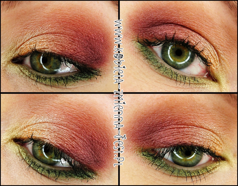 makijaż make up blog sleek jewels miedź zieleń złoto brzoskwinia inglot eyes