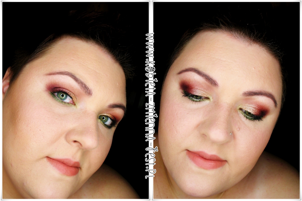 makijaż make up blog sleek jewels miedź zieleń złoto brzoskwinia inglot face