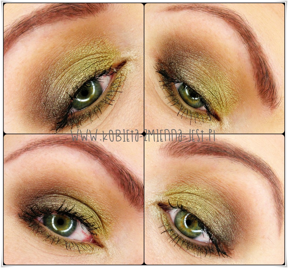 makijaż makeup dzienny brązy złote brązy khaki zniła zieleń alternatywa dla brązów na dzień blog eyes real foto makeupblogger