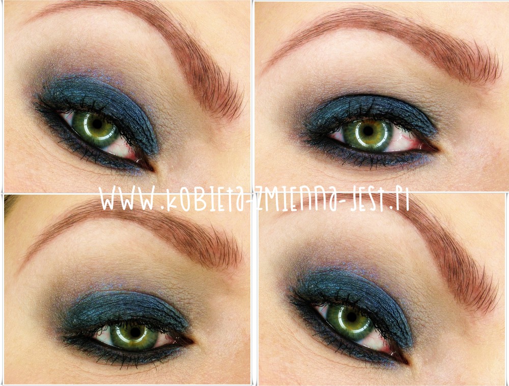 makijaż makeup sleek arabian nights black magic smokey eyes black navy granatowe wieczorowe blog makeupblog inspracja oczy