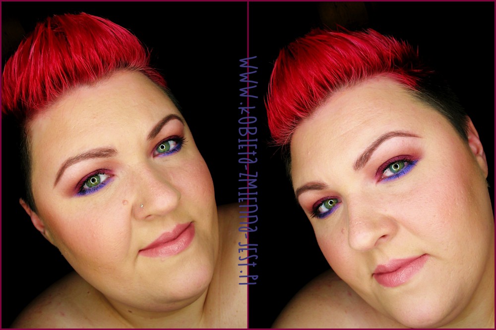 makijaż makeup sleek vintage romance purpura fiolet elektryzujący odważny ciekawy makeupblog full face