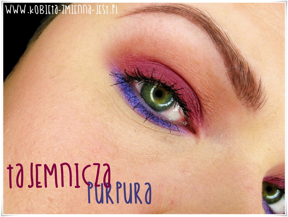 makijaż makeup sleek vintage romance purpura fiolet elektryzujący odważny ciekawy makeupblog tytuł