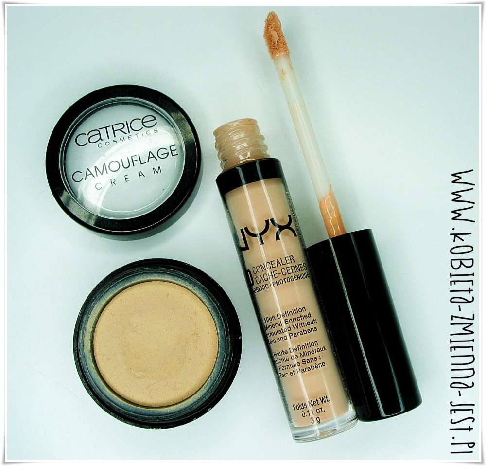 najlepszy korektor 2014 roku KWC blog Catrice Camouflage Cream 010 ivory NYX HD Concealer CW03 Light
