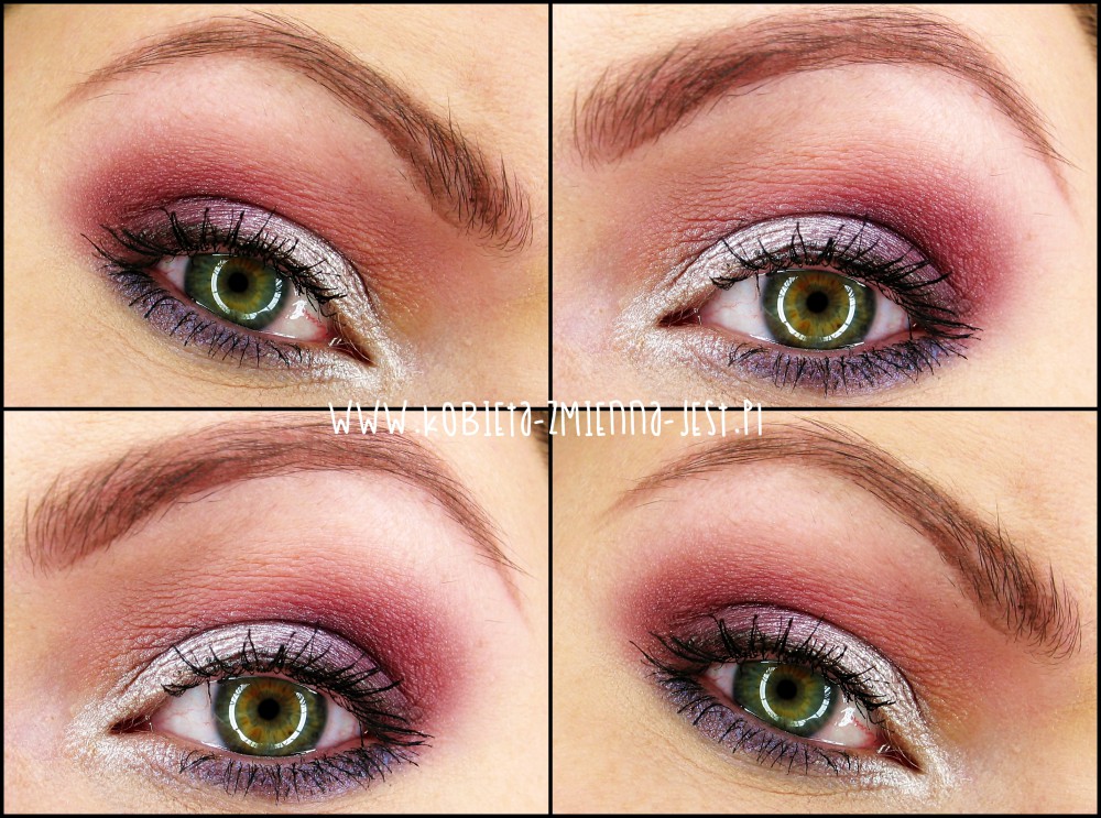 makijaż makeup sleek vintage romance srebro burgund fiolet granat makeupblog blog eyes