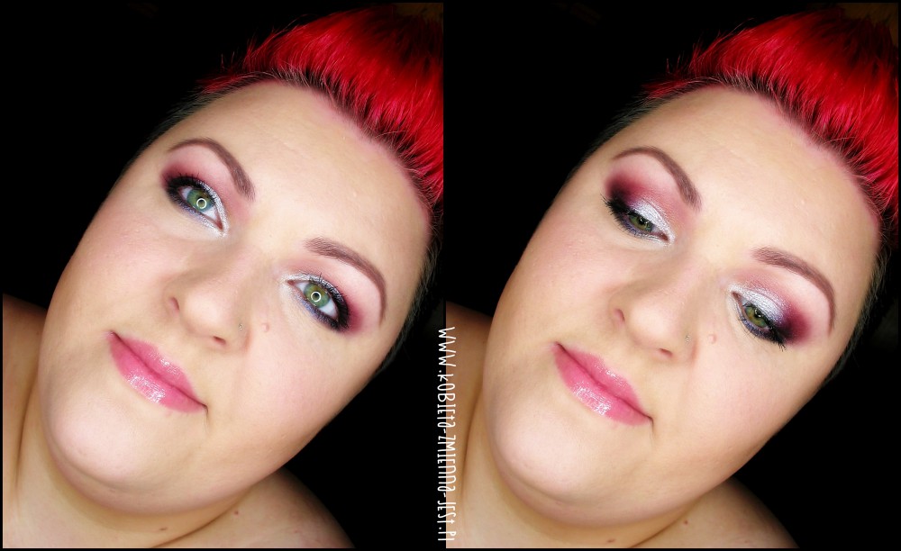 makijaż makeup sleek vintage romance srebro burgund fiolet granat makeupblog blog face