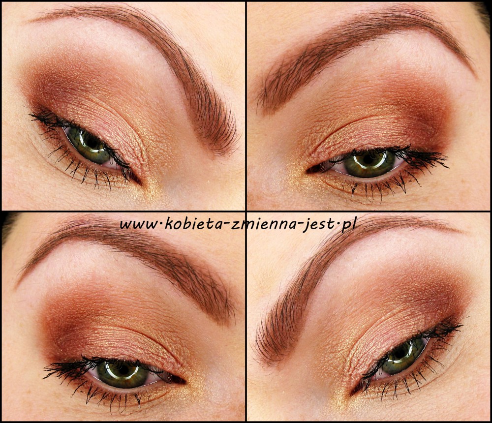 makijaż makeup hean 512 Makeup Revolution Naked Chocolate nudziak dzienny makijaż ciepłe odcienie złoty róż eyes oczy makeupblogger blog