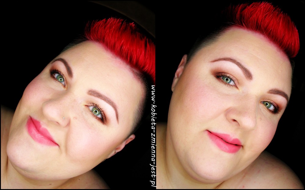 makijaż makeup hean 512 Makeup Revolution Naked Chocolate nudziak dzienny makijaż ciepłe odcienie złoty róż eyes oczy makeupblogger blog face