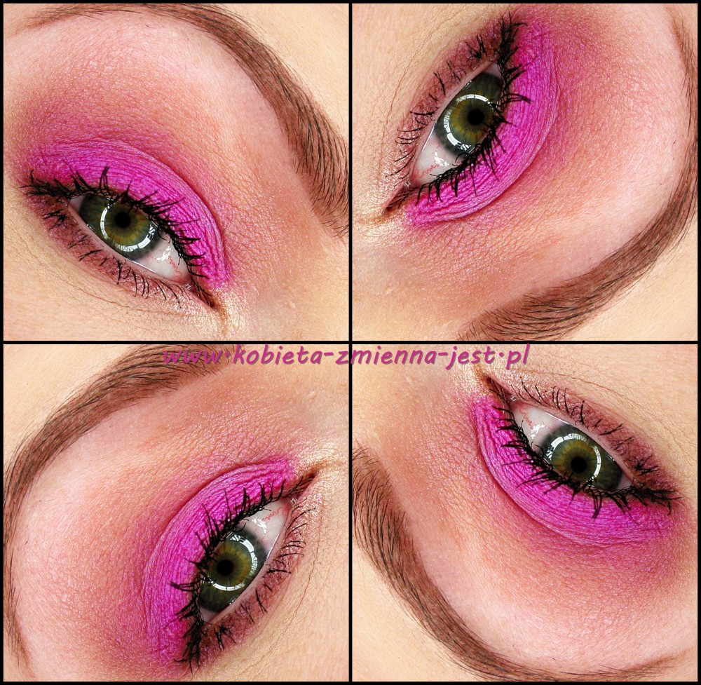 makijaż makeup makeupblogger blog magenta hot pink technic electric beauty bright makeup magenta eyes