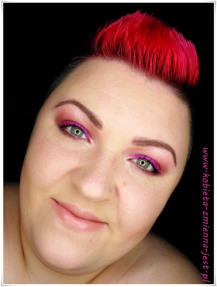 makijaż makeup makeupblogger blog magenta hot pink technic electric beauty bright makeup magenta real foto
