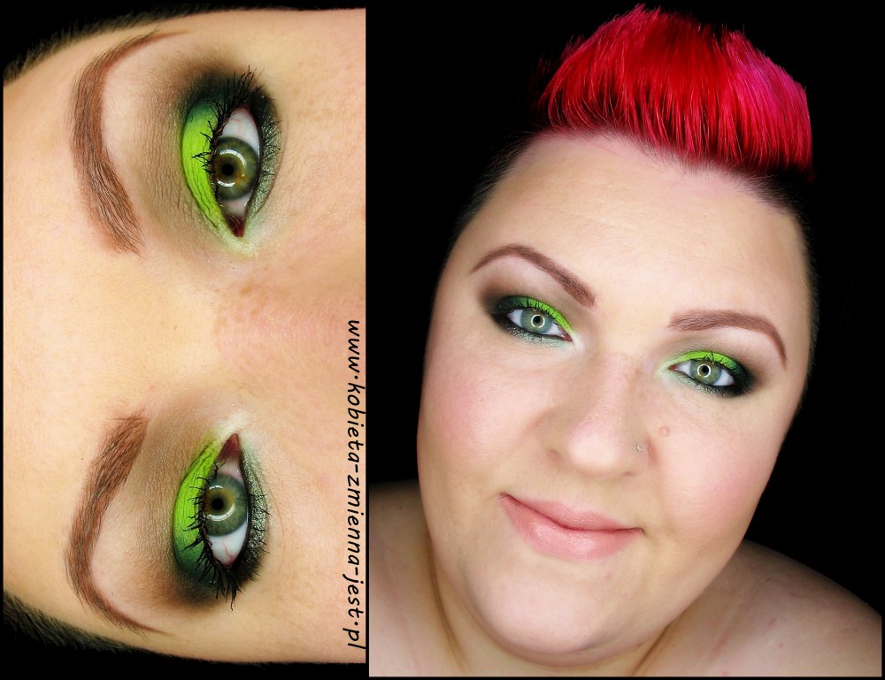 makijaż makeup zieleń neonowe odcienie limonka hean neon hean 976 lime green neon green makeupblogger blog