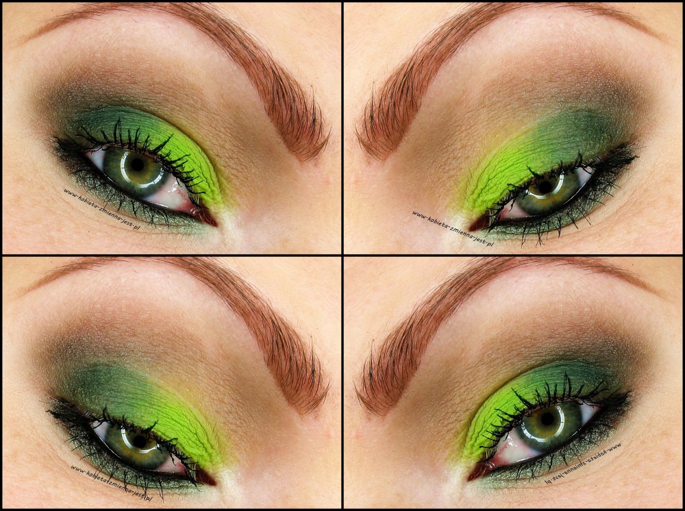 makijaż makeup zieleń neonowe odcienie limonka hean neon hean 976 lime green neon green makeupblogger blog eyes