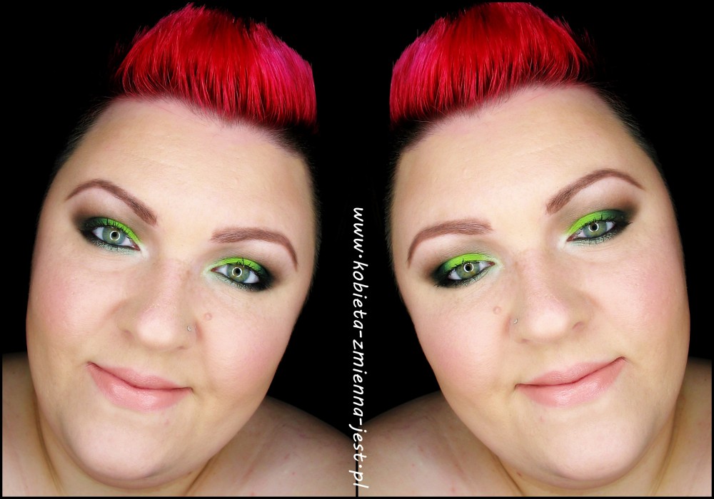 makijaż makeup zieleń neonowe odcienie limonka hean neon hean 976 lime green neon green makeupblogger blog face