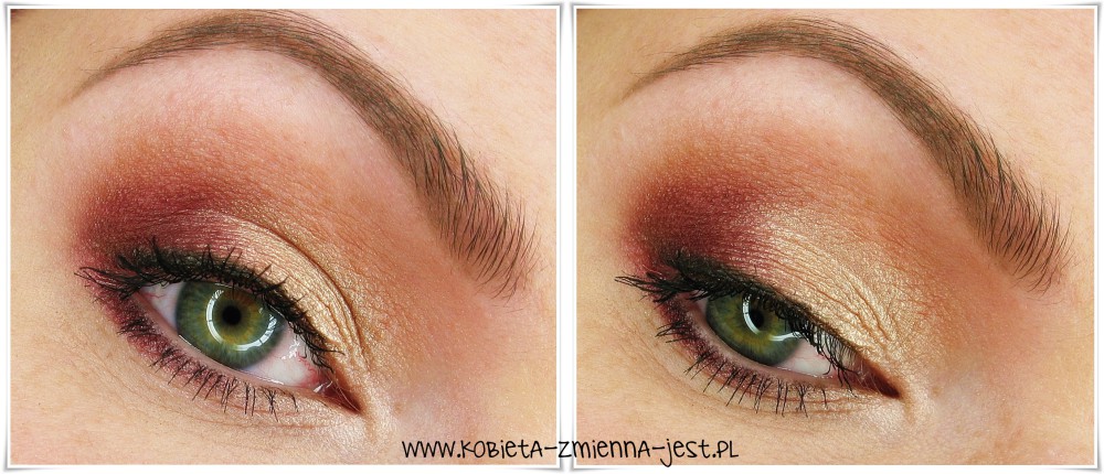 Makeup revolution I Heart Chocolate makeup makijaż blog makeupblogger złoto róż burgund gold soft pink eyes