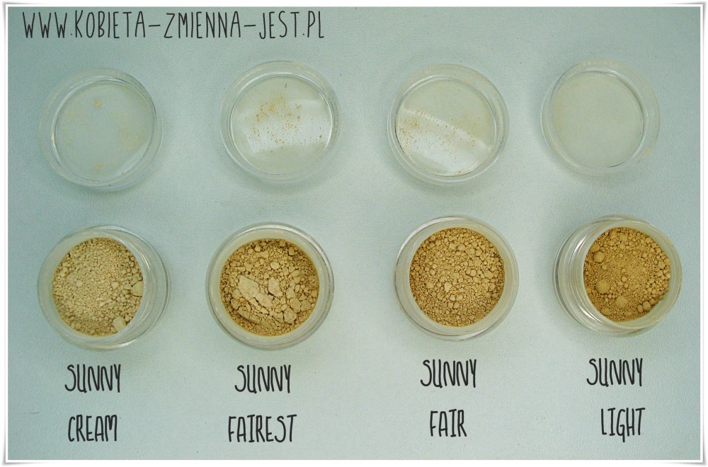 annabelle minerals gama kolorystyczna sunny wszystkie kolory swatche podkład kryjący