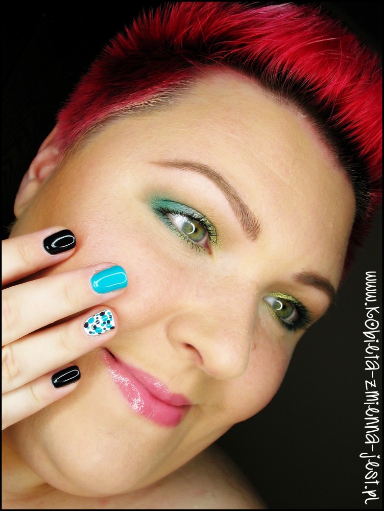 makijaż makeup inglot 159 inglot 504 inglot 411 turkus wiosna lato 2015 trendy makeupblogger blog delikatny makijaż w kolorach paznokcie