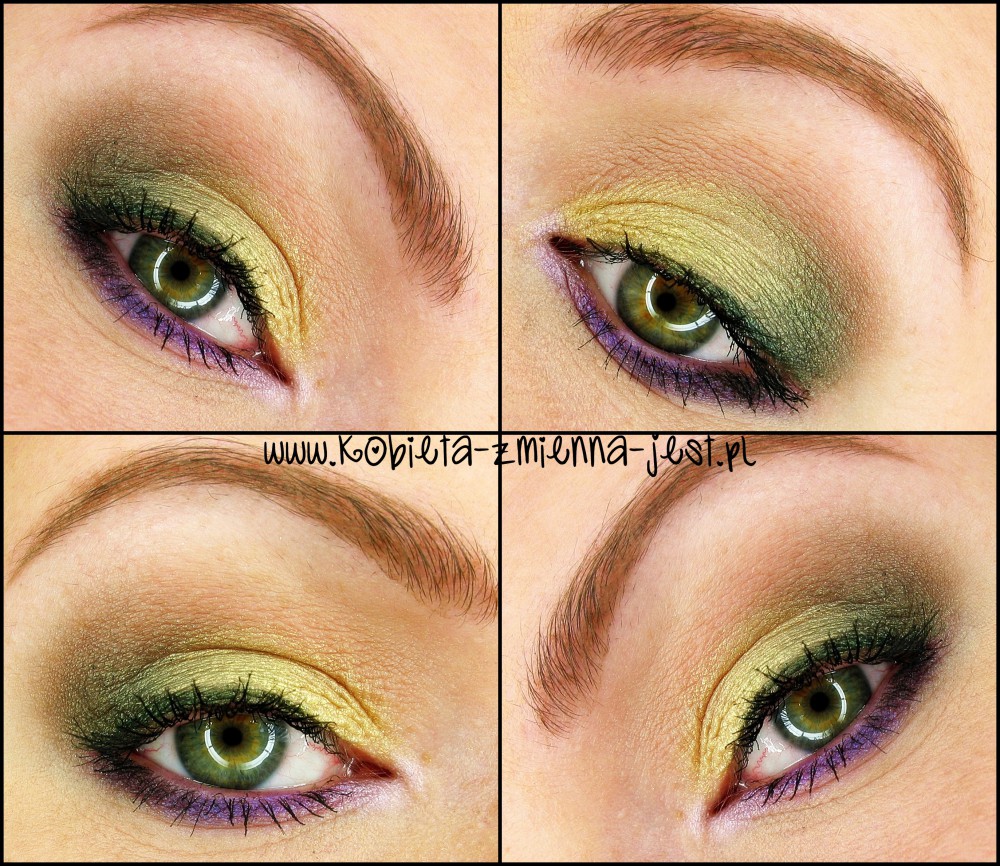 makijaż makeup zieleń fiolet inglot 132 411 439 377 catrice 600 makeupblogger blog jak zrobić step by step makeup eyes