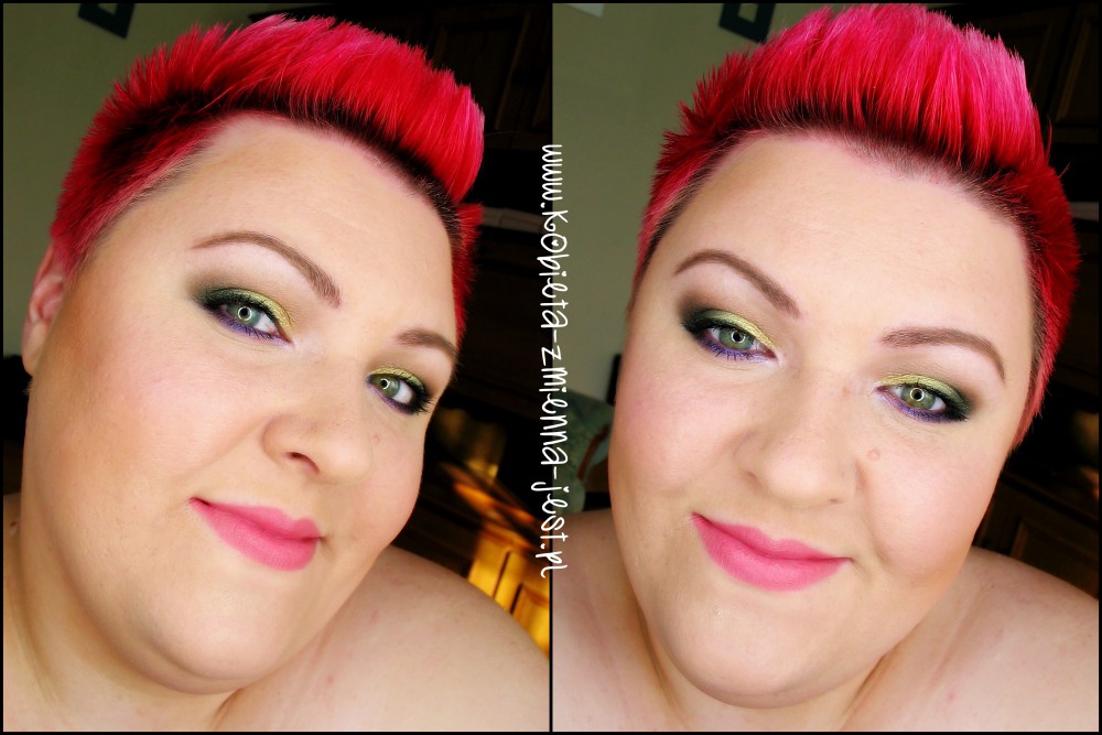 makijaż makeup zieleń fiolet inglot 132 411 439 377 catrice 600 makeupblogger blog jak zrobić step by step makeup face