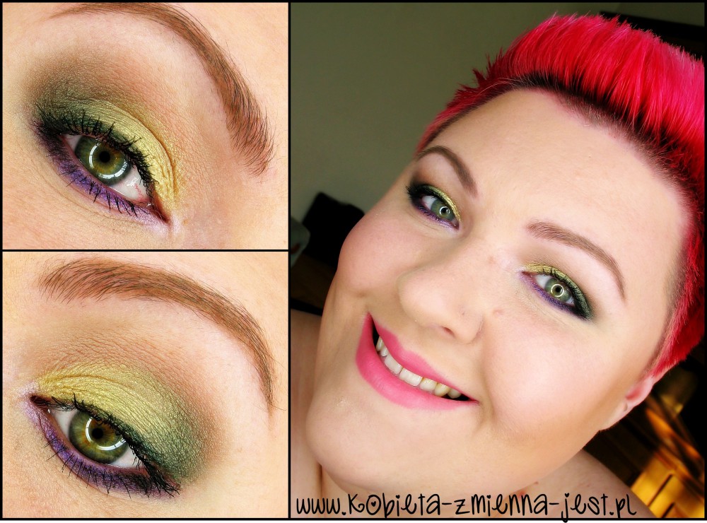 makijaż makeup zieleń fiolet inglot 132 411 439 377 catrice 600 makeupblogger blog jak zrobić step by step makeup tytul