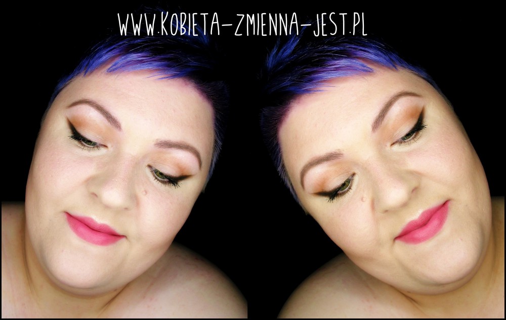pomysł na dzienną kreskę makijaż makeup makeupblogger blog makeup revolution i heart chocolate brązowa kreska face