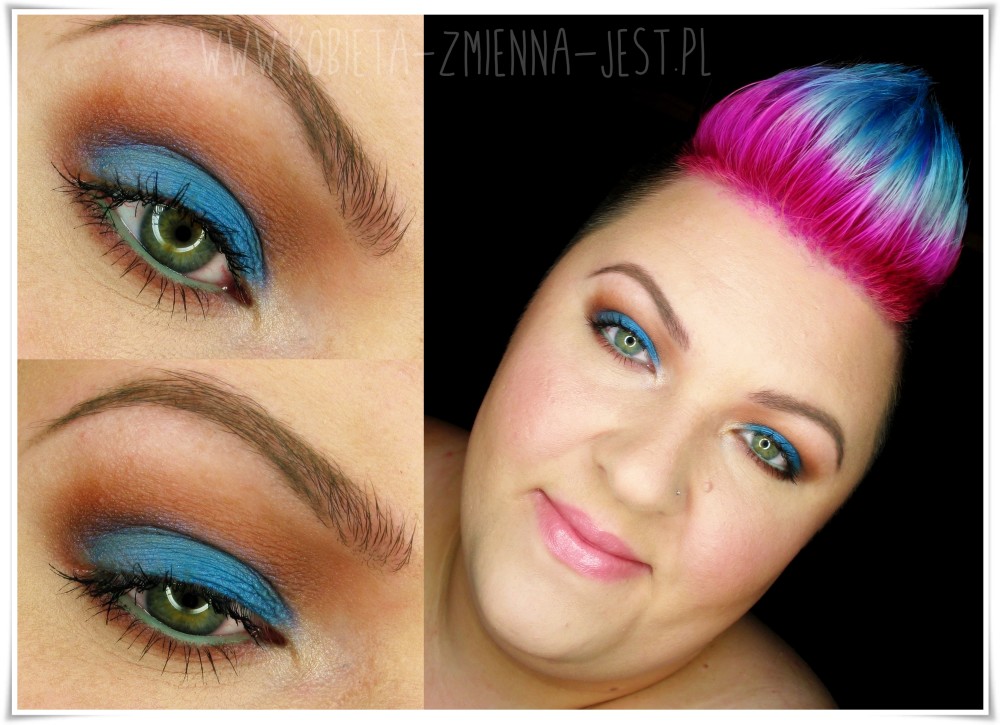 makeup makijaż inglot 371 inglot 159 makeup blue blog makeupblogger blue eyeshadow face