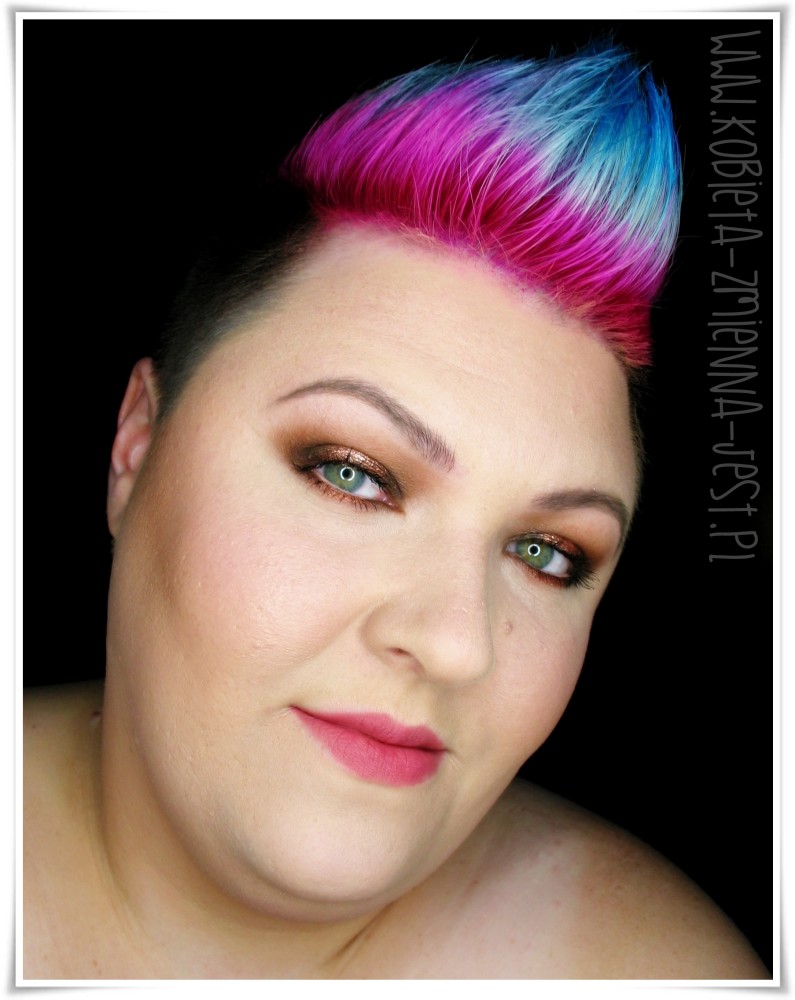 makeup makijaż miedź copper makeupblogger dusty rose face