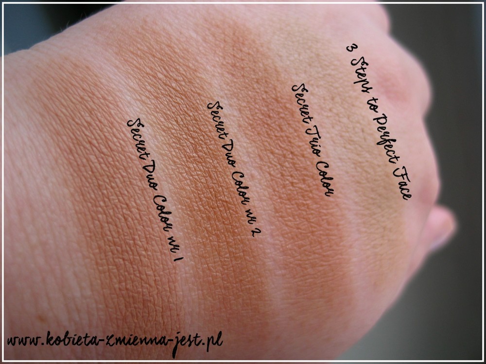wibo secret duo color nr 1 vs secret duo color nr 2 vs secret trio color vs 3 steps to perfect face
