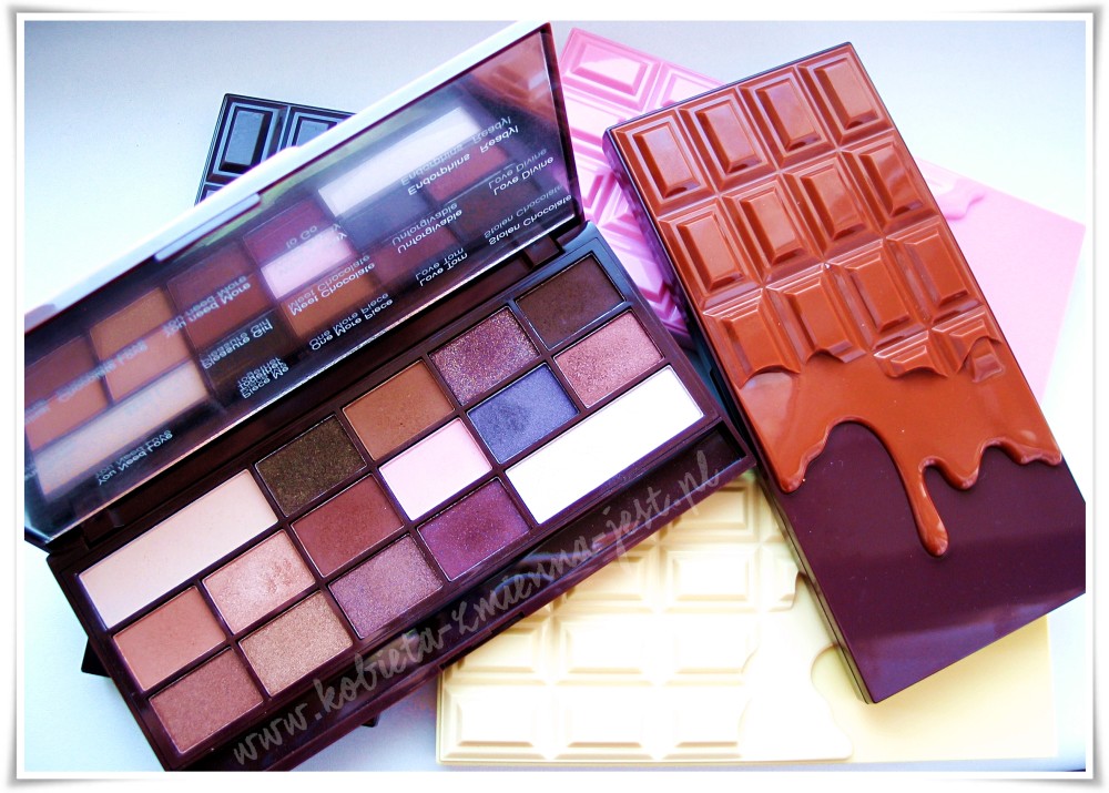 Makeup Revolution I heart chocolate Death by Chocolate Naked Chocolate Pink Fizz Salted Caramel