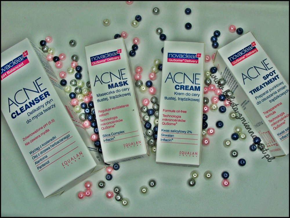 novaclear acne cleanser acne cream acne mask acne spot treatment blog recenzja pielęgnacja skóry tłustej, trądzikowej, mieszanej