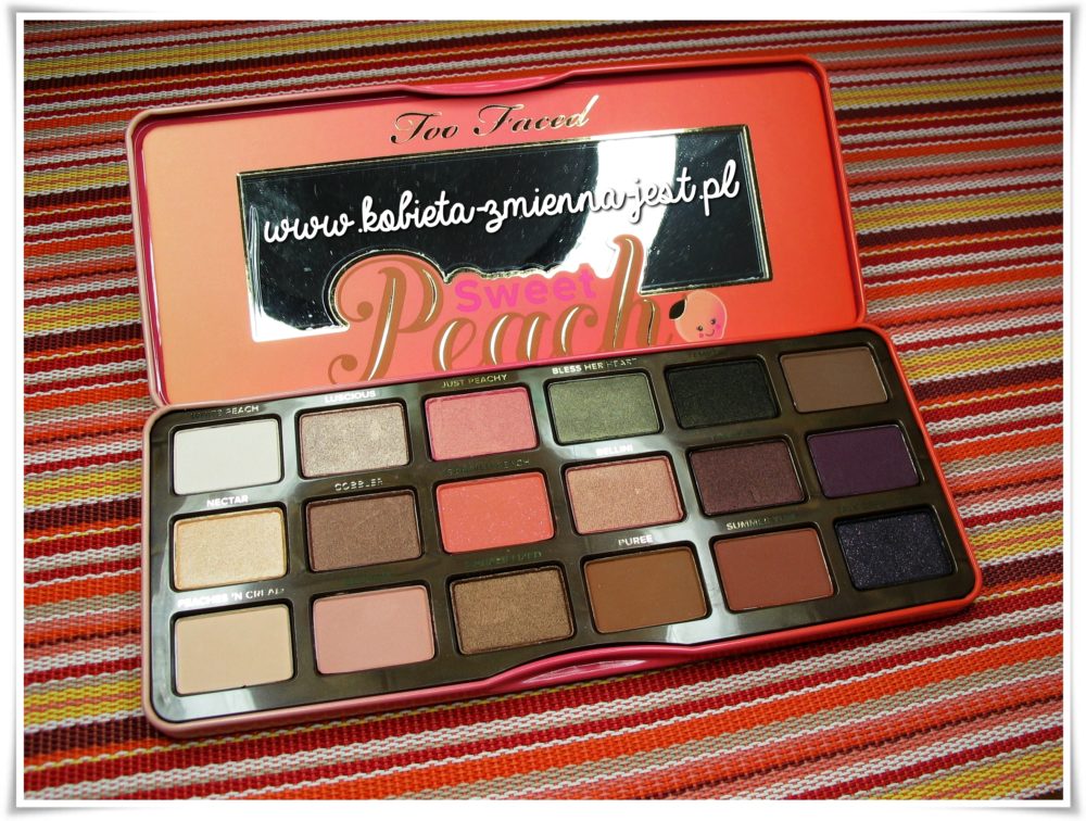 Too Faced Sweet Peach Palette review swatches blog real foto 2