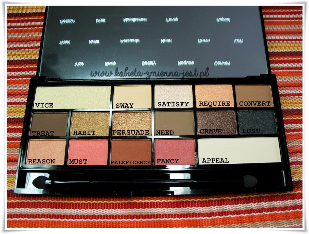 makeup revolution i heart makeup chocolate vice palette swatches review name