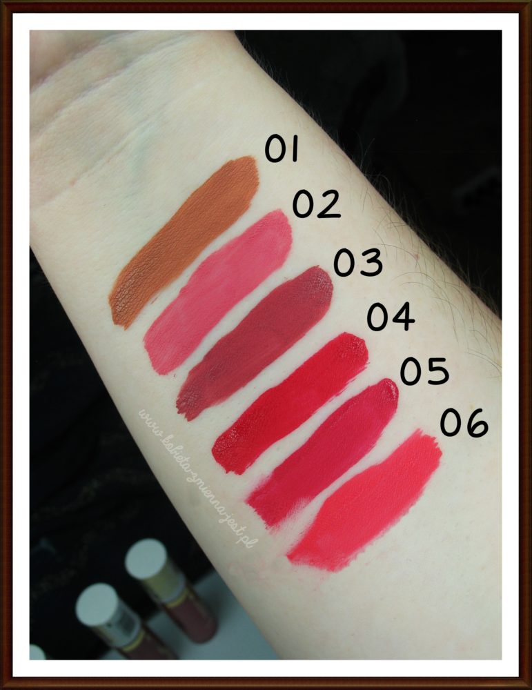 Bell Moroccan Dream Matte Liquid Lips recenzja review blog beauty blog wszystkie kolory swatche