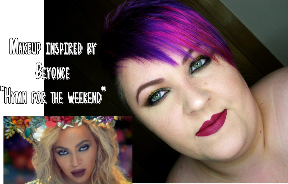 Makeup inspired by Beyonce Hymn for the weekend blog tytuł