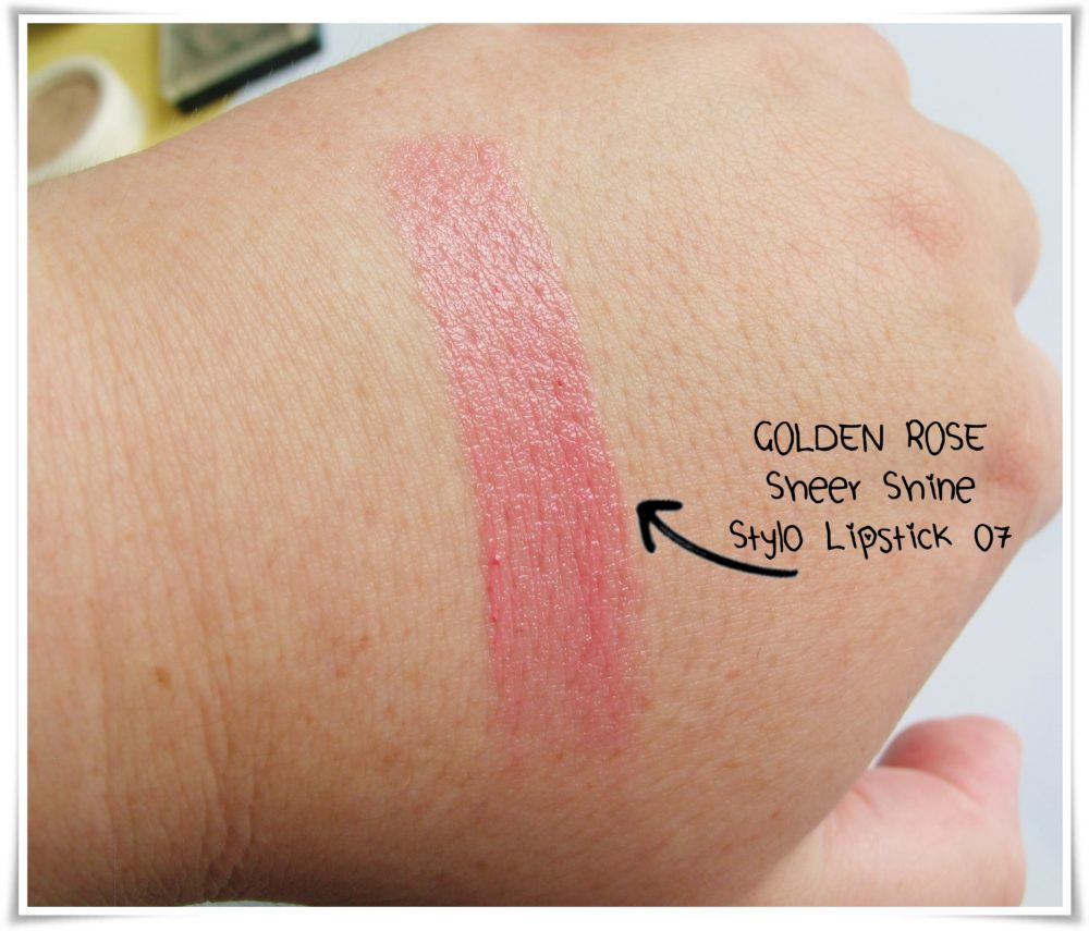 Golden Rose Sheer Shine 07  beauty blog swatches