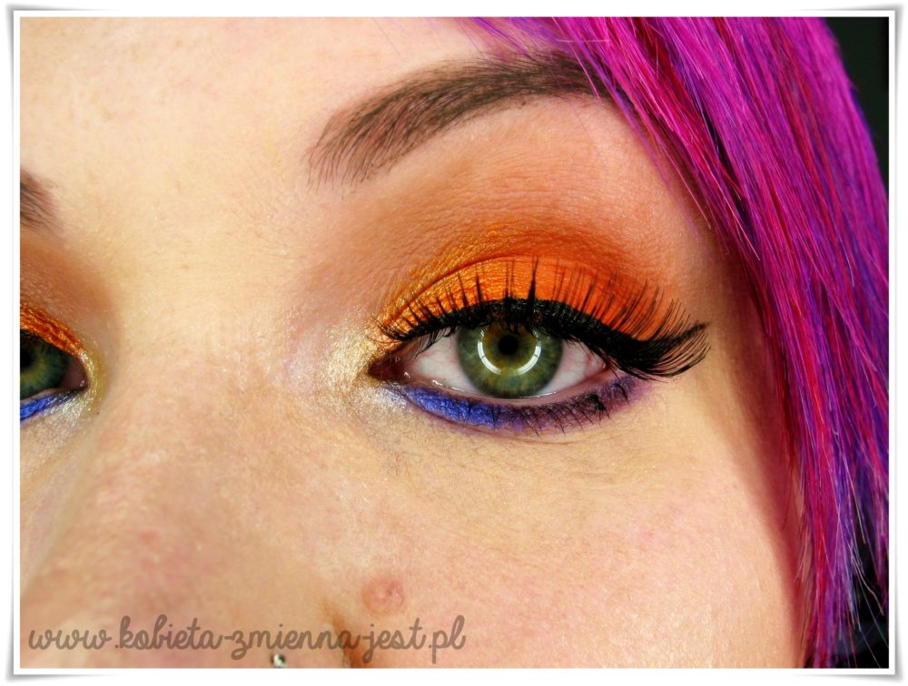 makijaż makeup bright color neon color full color makeup beauty blog