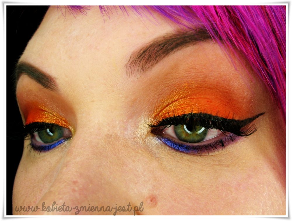 makijaż makeup bright color neon color full color makeup beauty blog eyes