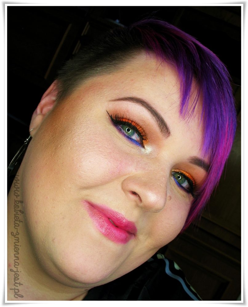 makijaż makeup bright color neon color full color makeup beauty blog face 2