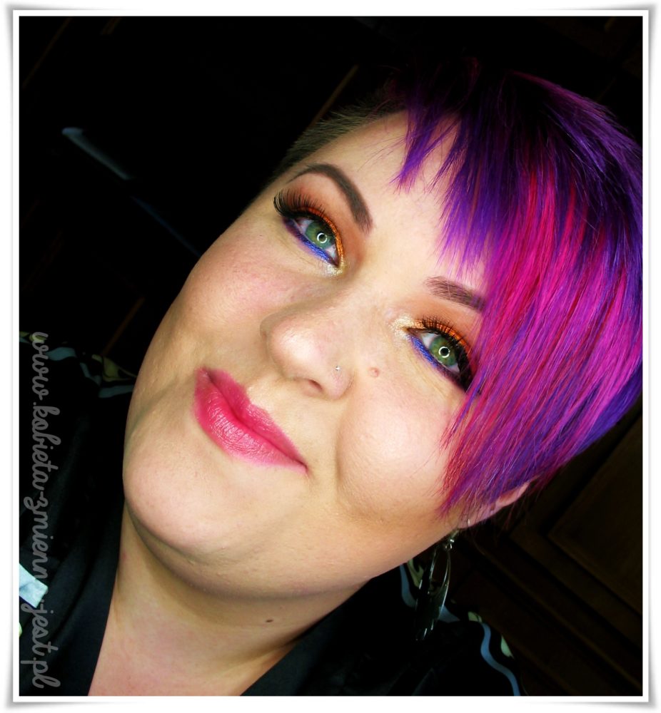 makijaż makeup bright color neon color full color makeup beauty blog face