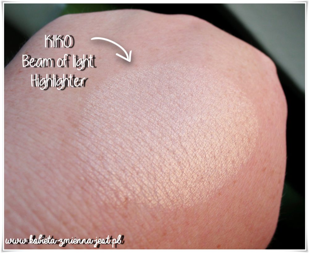 Kiko milano beam of light highlighter swatch beauty blog